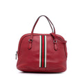 Gucci Medium Leather Web Dome Satchel