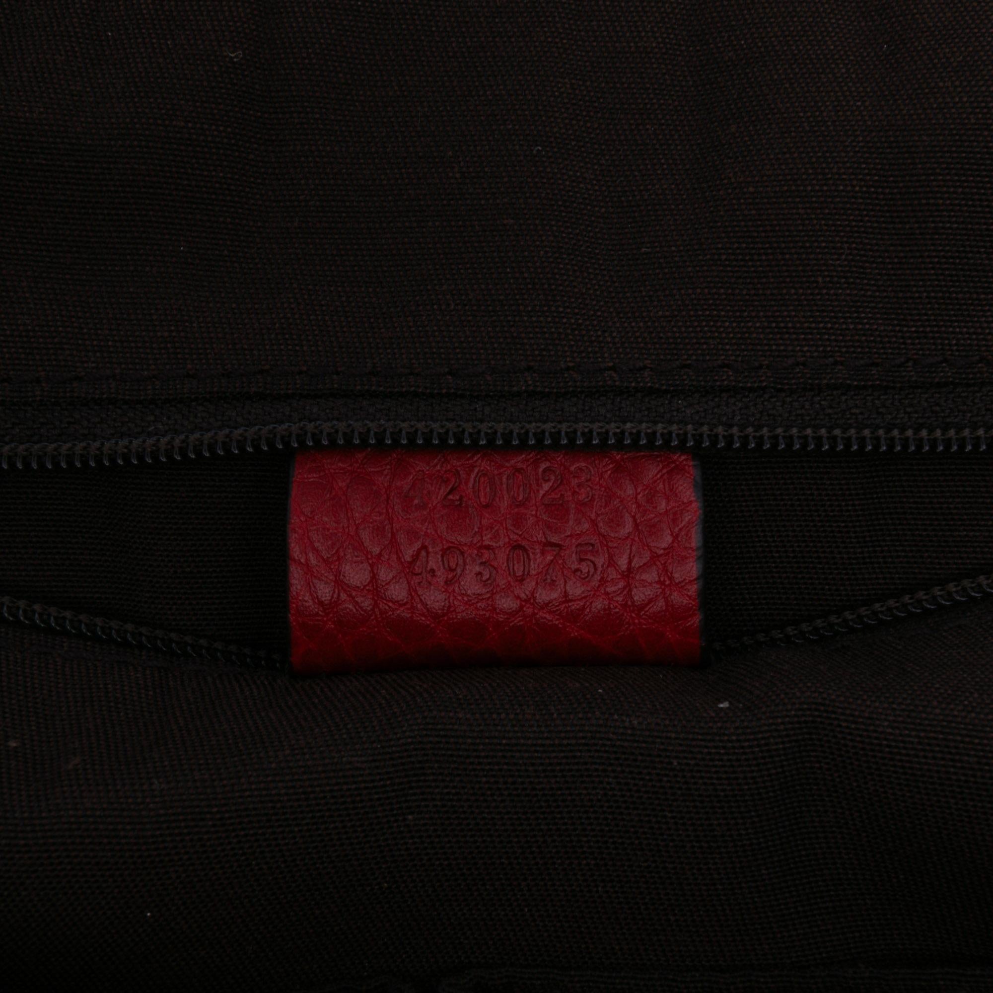 Gucci Medium Leather Web Dome Satchel