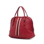 Gucci Medium Leather Web Dome Satchel