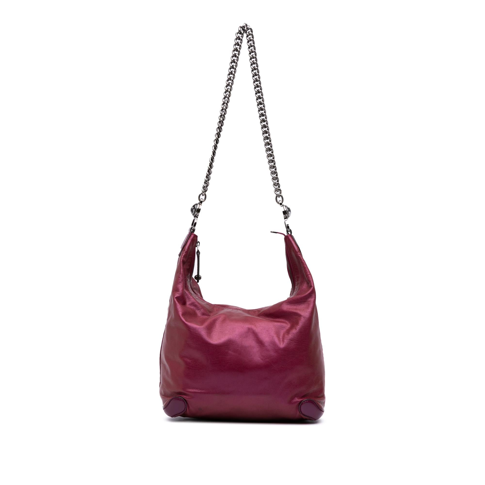 Gucci Medium Metallic Leather Galaxy Chain Shoulder Bag