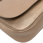 Gucci Medium Metallic Leather Soho Chain Flap Crossbody