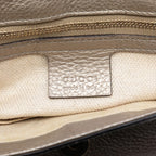 Gucci Medium Metallic Leather Soho Chain Flap Crossbody