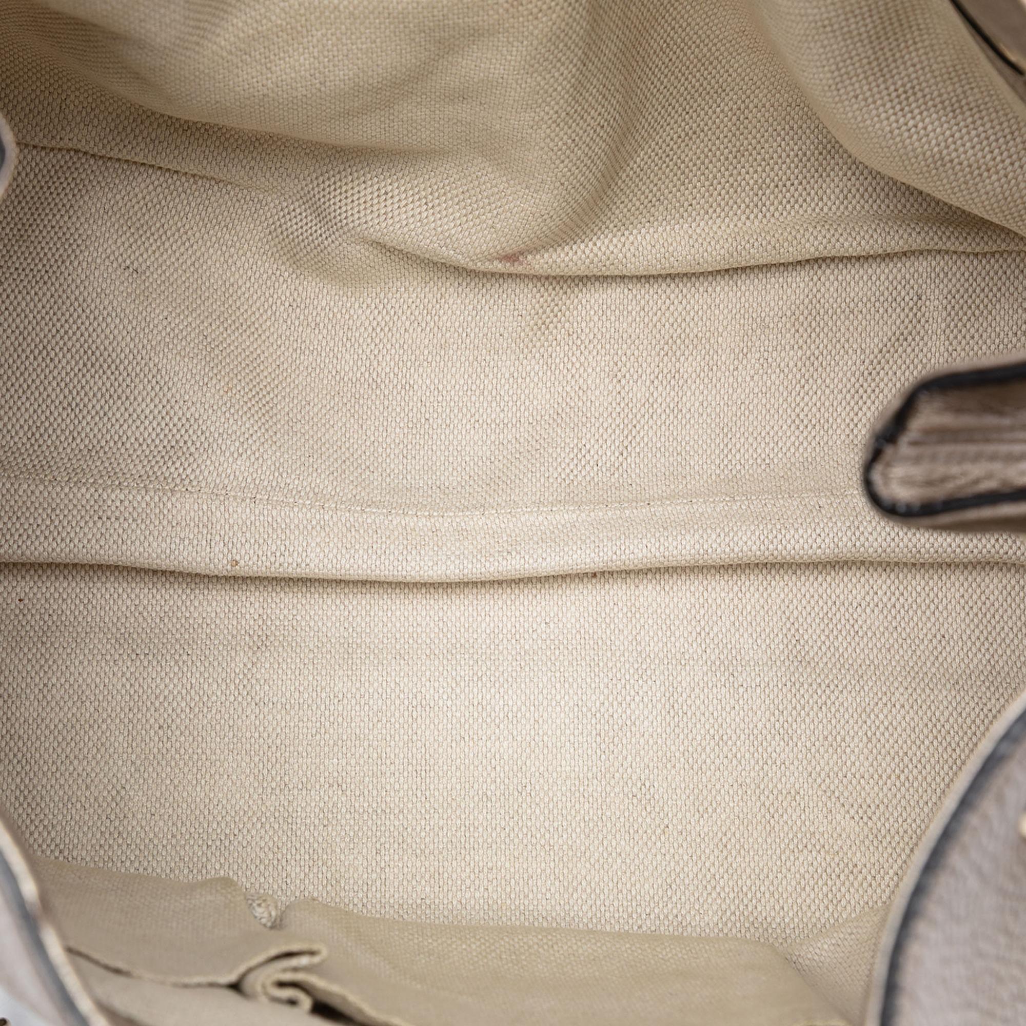 Gucci Medium Metallic Leather Soho Chain Tote