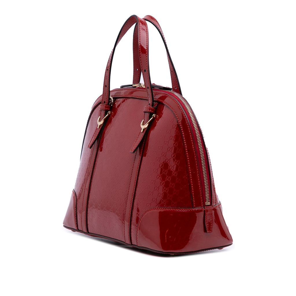 Gucci Medium Microguccissima Patent Nice Dome Satchel