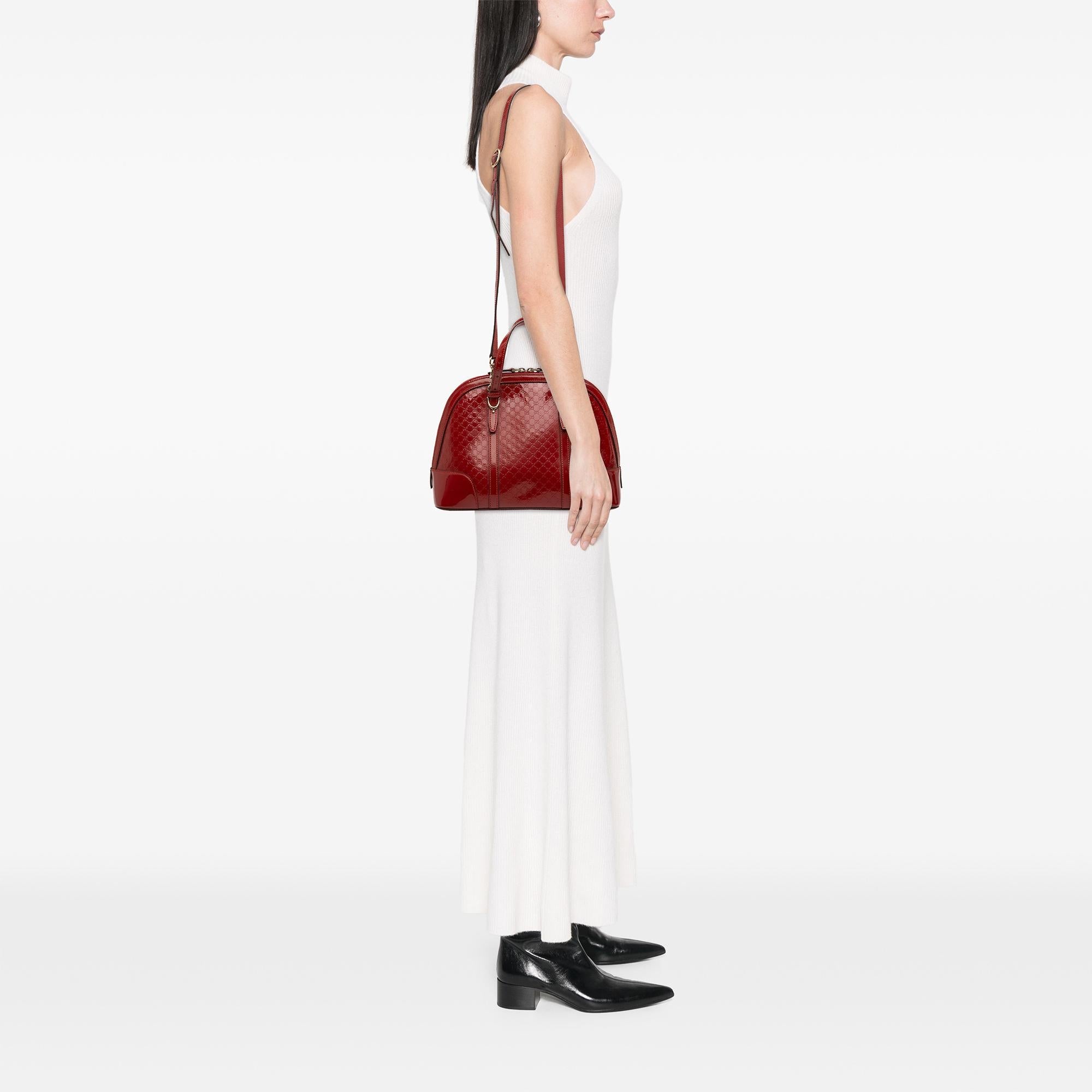 Gucci Medium Microguccissima Patent Nice Dome Satchel