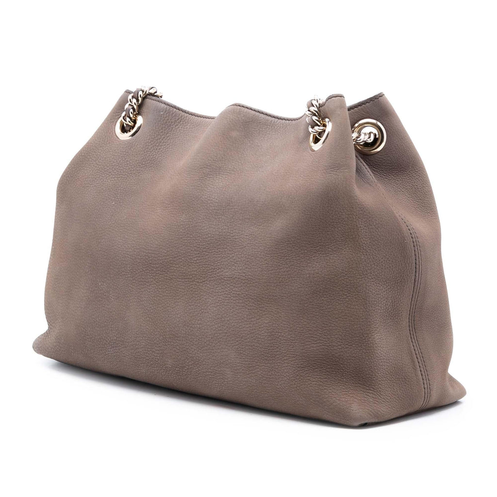 Gucci Medium Nubuck Leather Soho Chain Tote