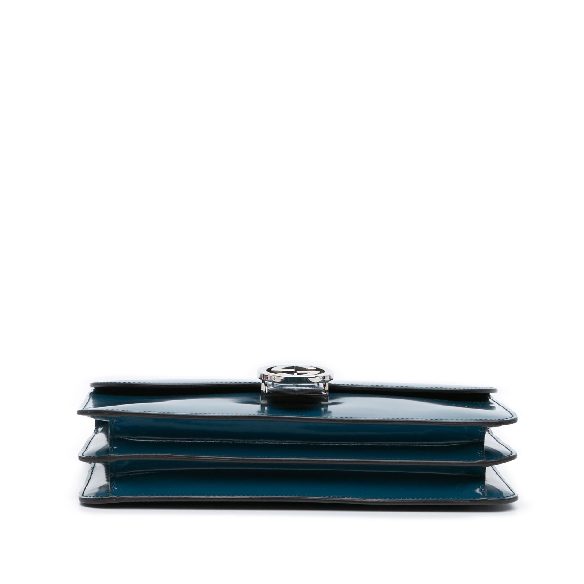 Gucci Medium Patent Dollar Interlocking G Crossbody