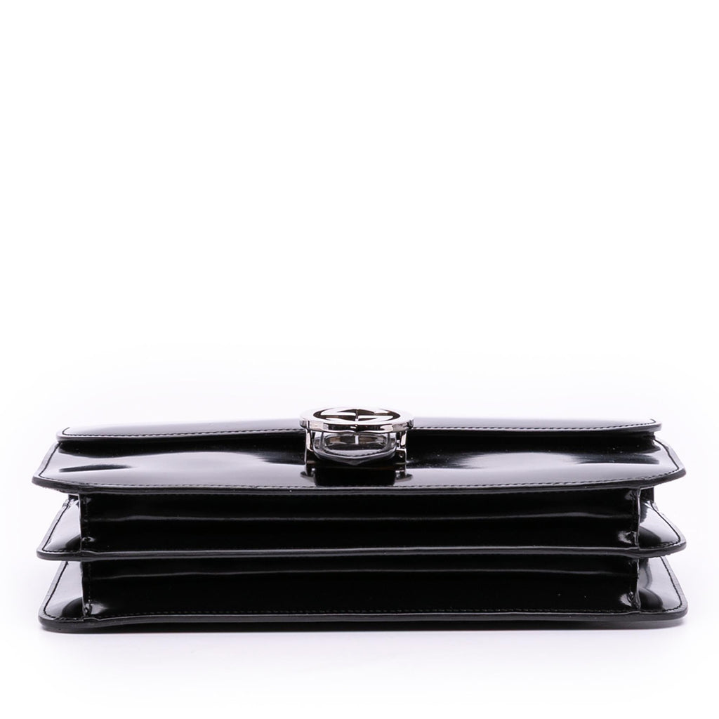 Gucci Medium Patent Dollar Interlocking G Crossbody