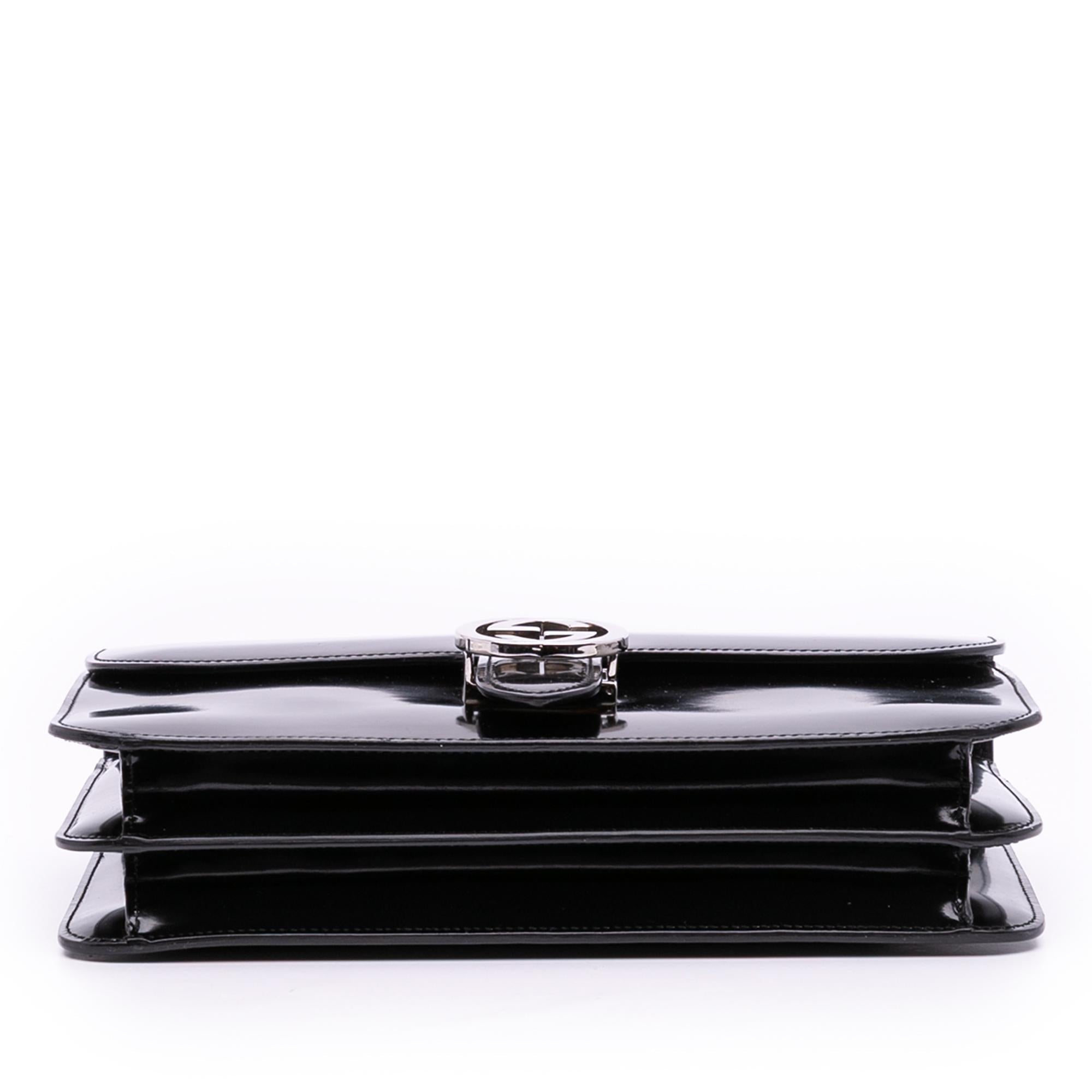 Gucci Medium Patent Dollar Interlocking G Crossbody
