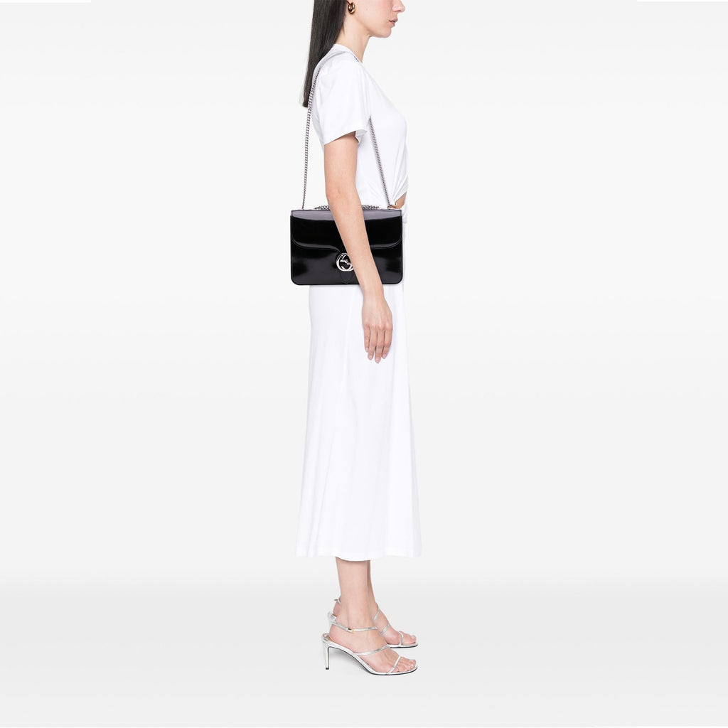 Gucci Medium Patent Dollar Interlocking G Crossbody