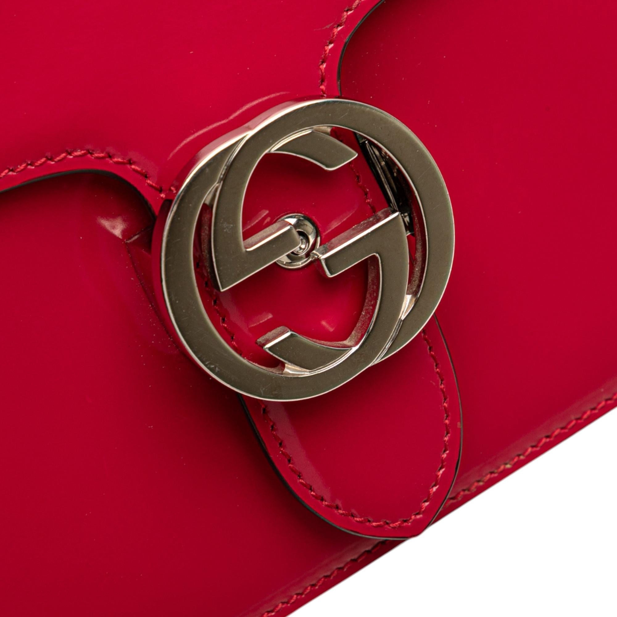 Gucci Medium Patent Dollar Interlocking G Crossbody