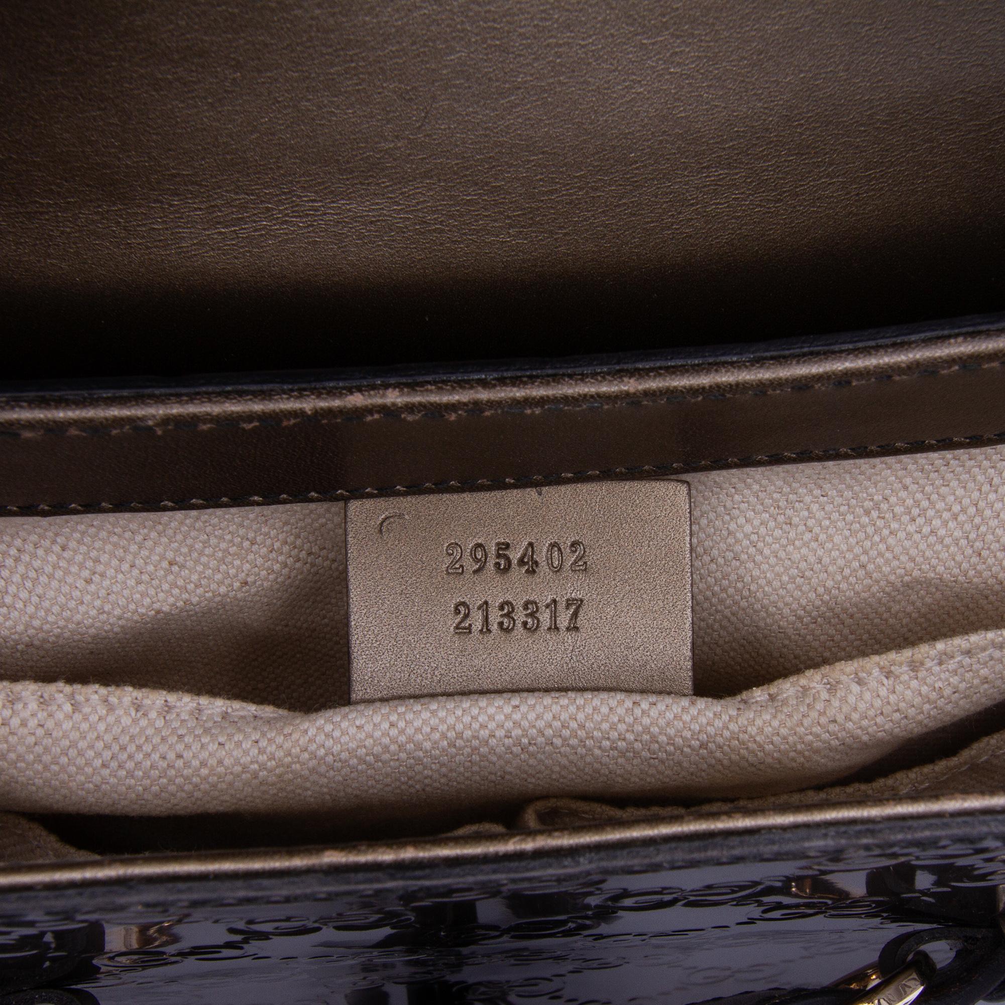 Gucci Medium Patent Guccissima Emily Shoulder Bag