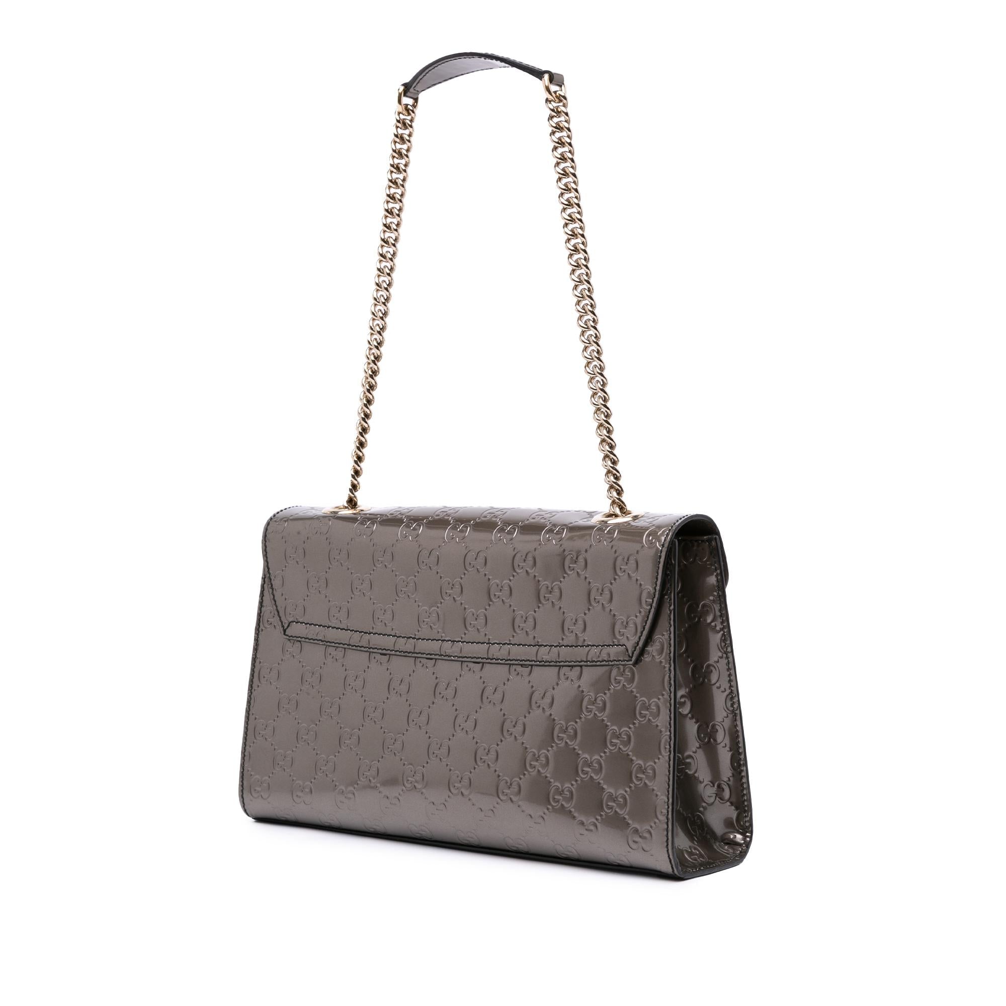 Gucci Medium Patent Guccissima Emily Shoulder Bag