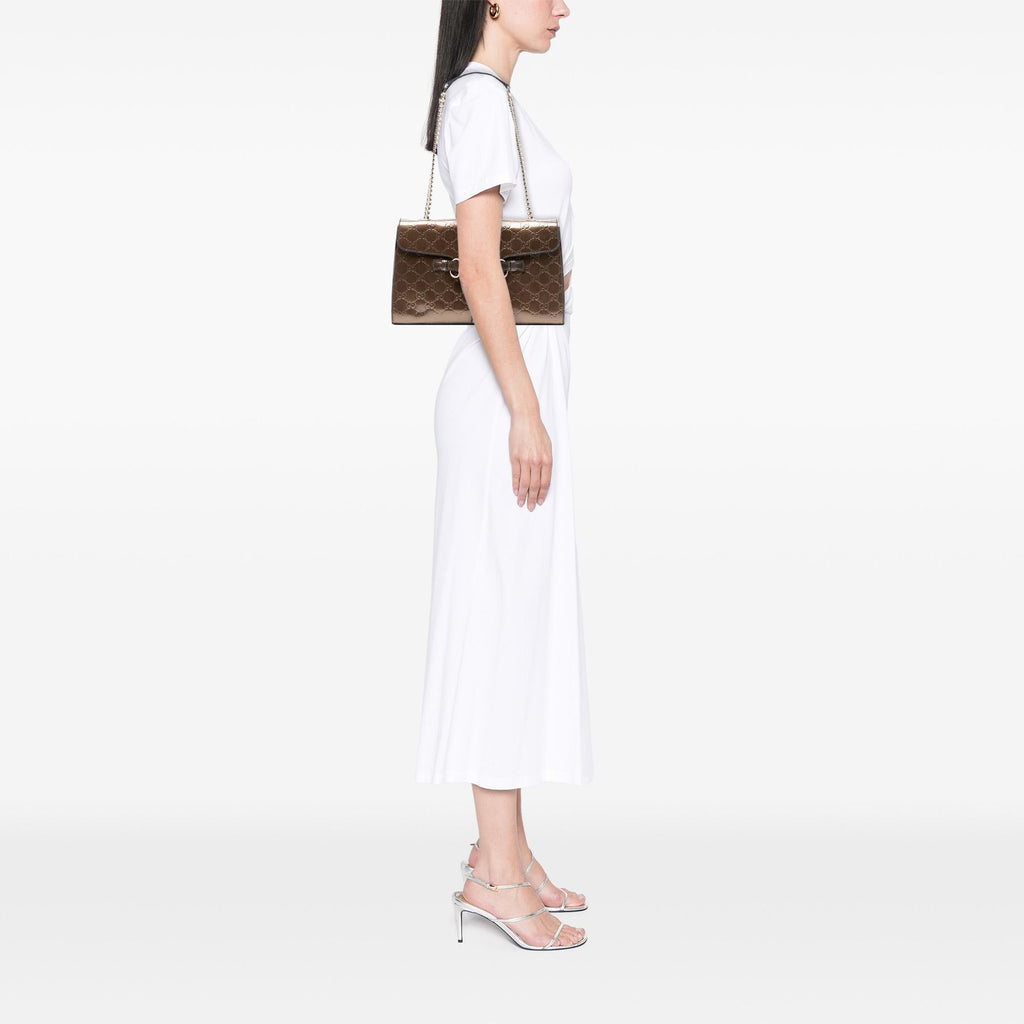 Gucci Medium Patent Guccissima Emily Shoulder Bag