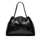 Gucci Medium Patent Shearling Soho Chain Tote (SHG-dATtOX)