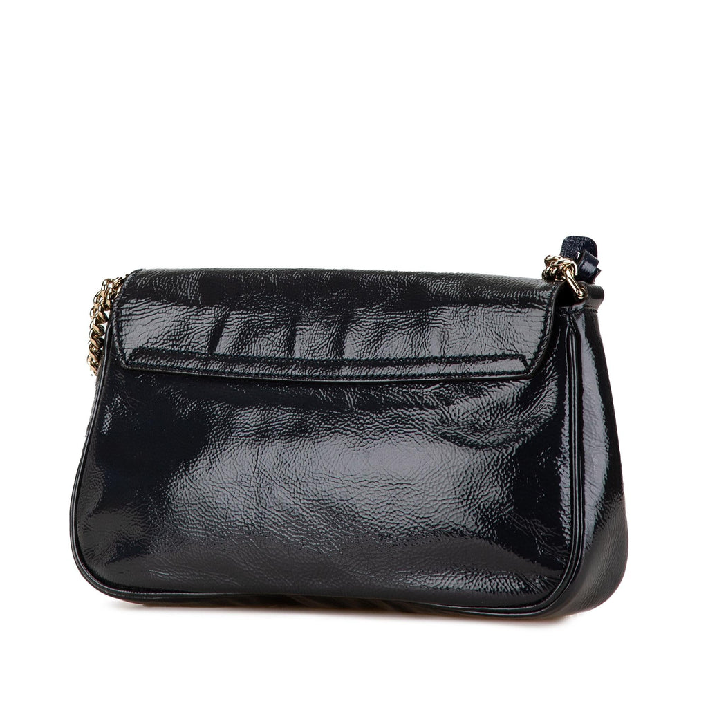Gucci Medium Patent Soho Chain Flap Crossbody (SHG-HA9Vt3)