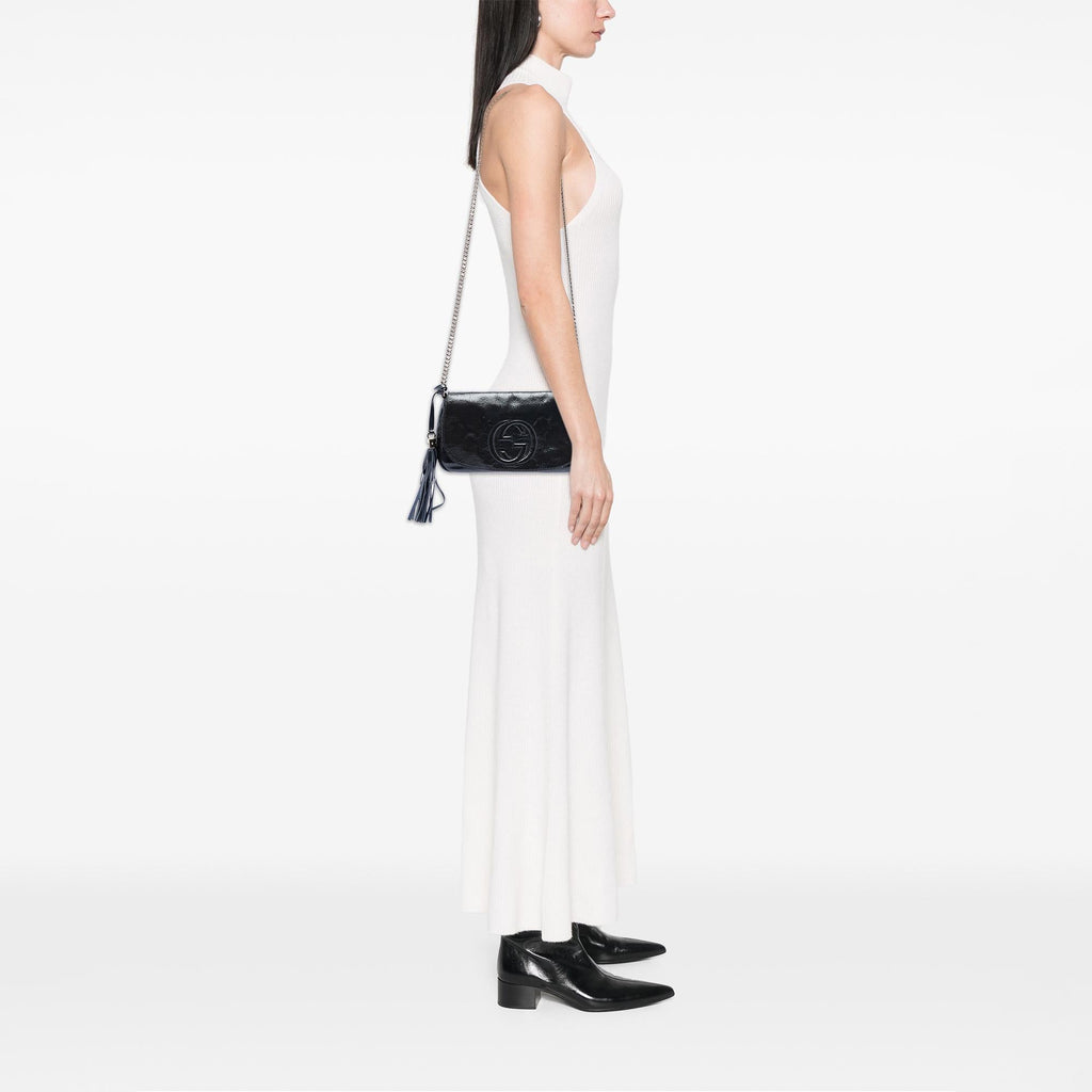 Gucci Medium Patent Soho Chain Flap Crossbody