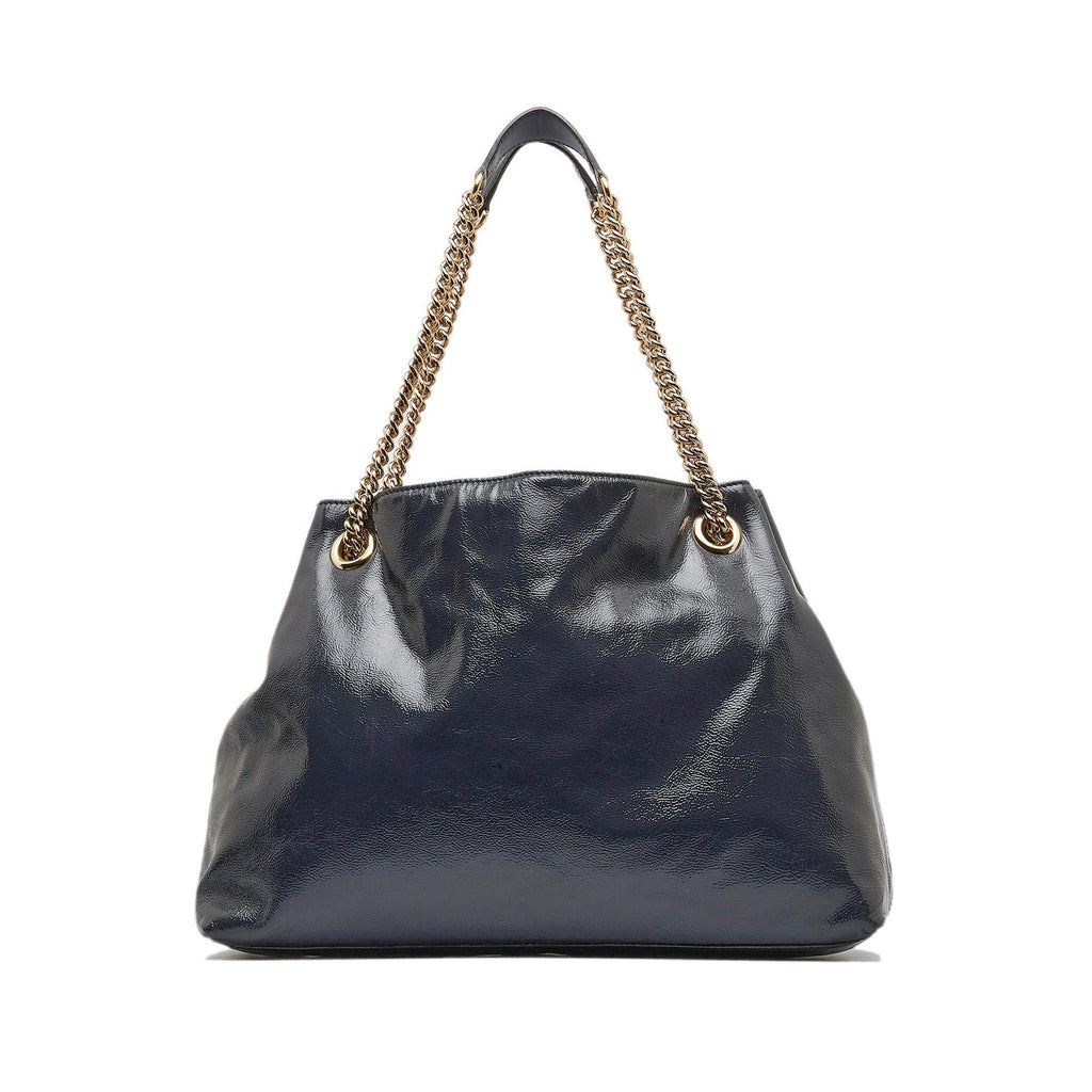 Gucci Medium Patent Soho Chain Tote (SHG-ln0QMk)