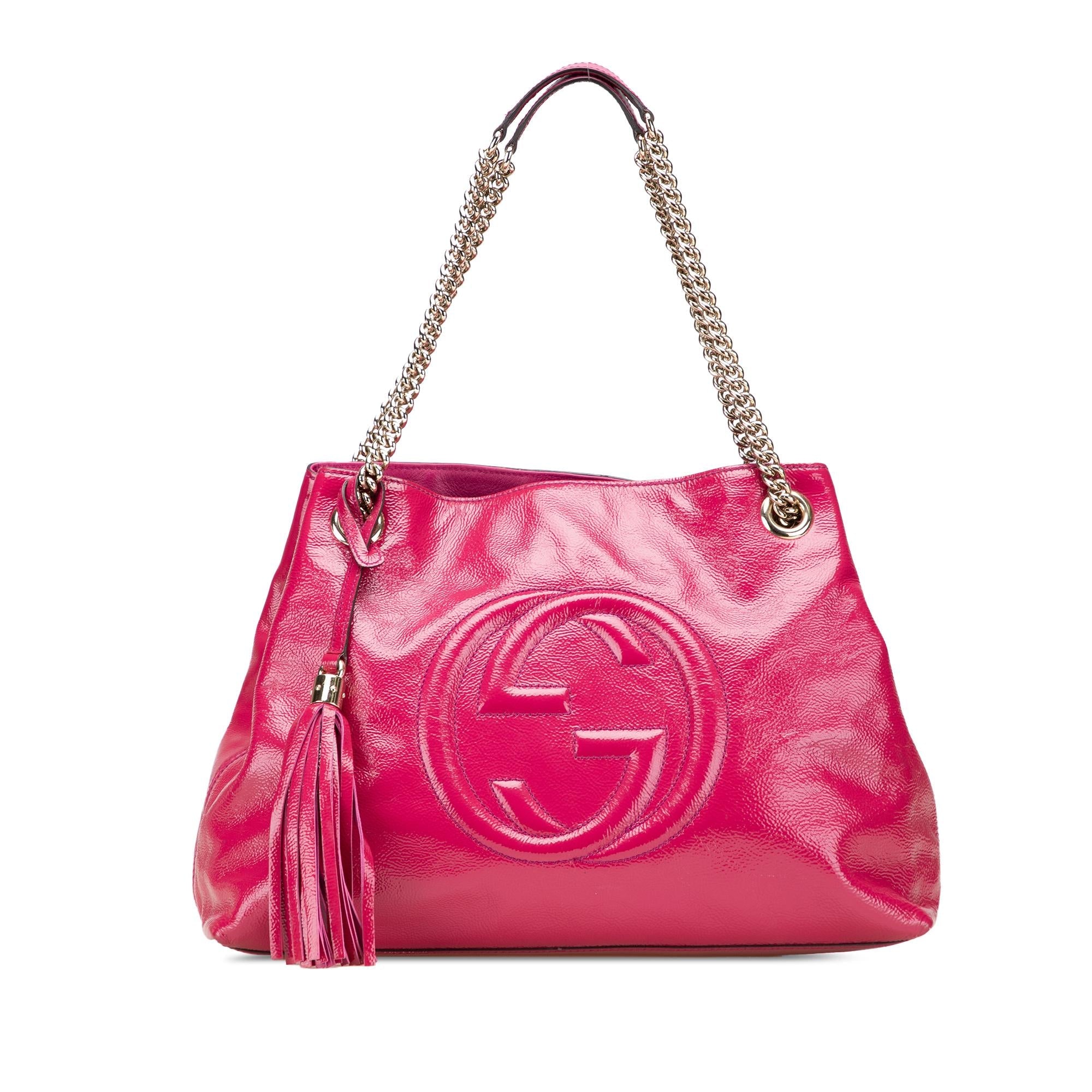 Gucci Medium Patent Soho Chain Tote