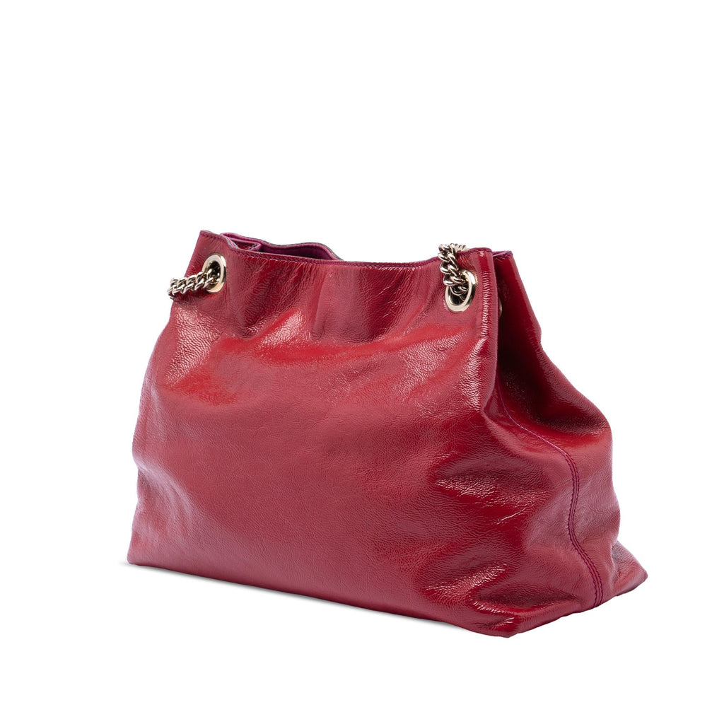 Gucci Medium Patent Soho Chain Tote