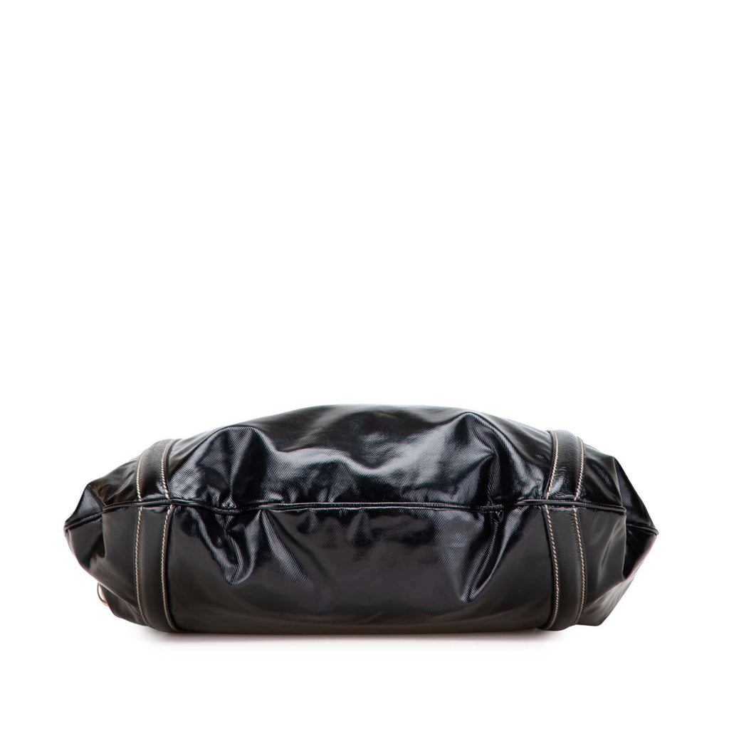 Gucci Medium Patent Web Britt Satchel