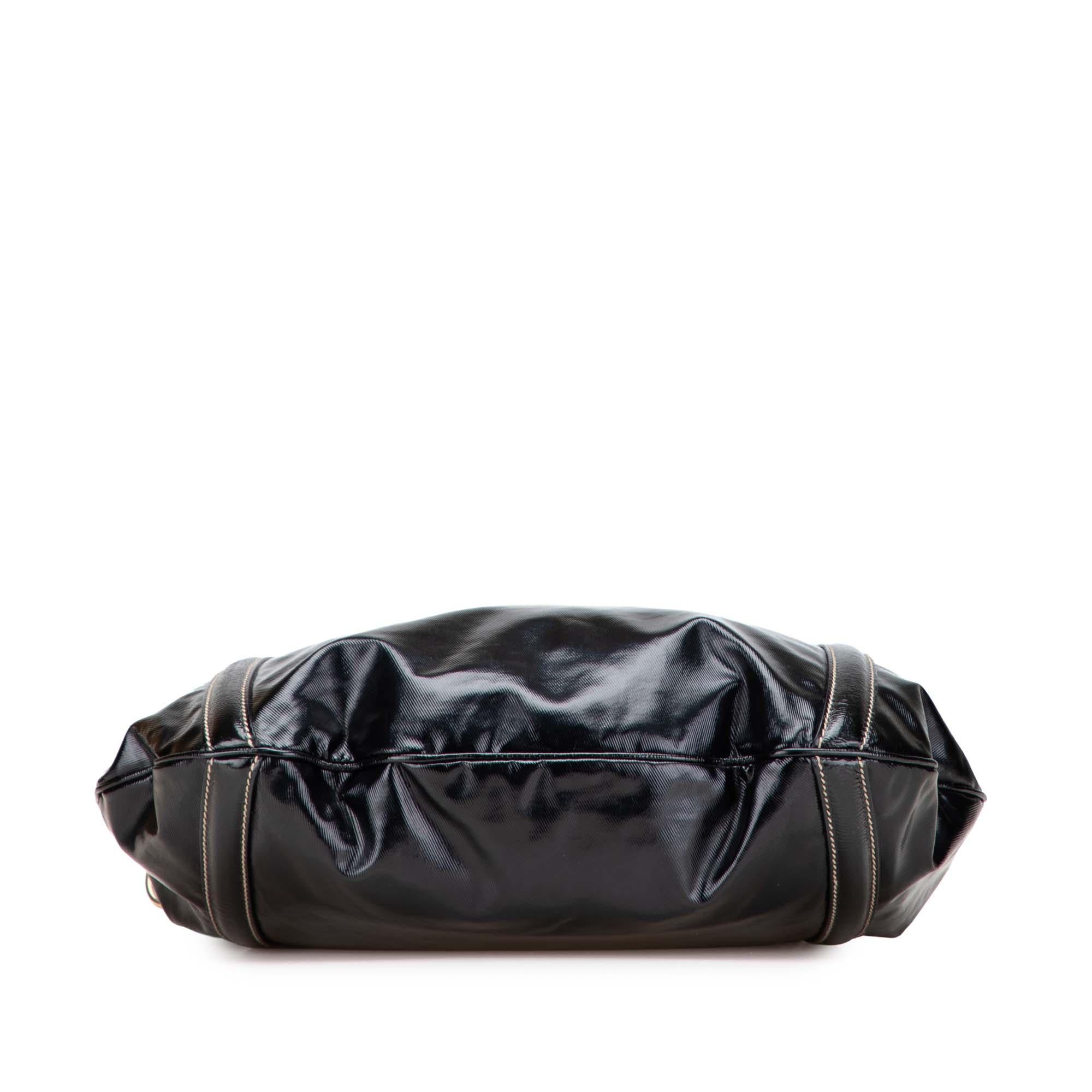 Gucci Medium Patent Web Britt Satchel