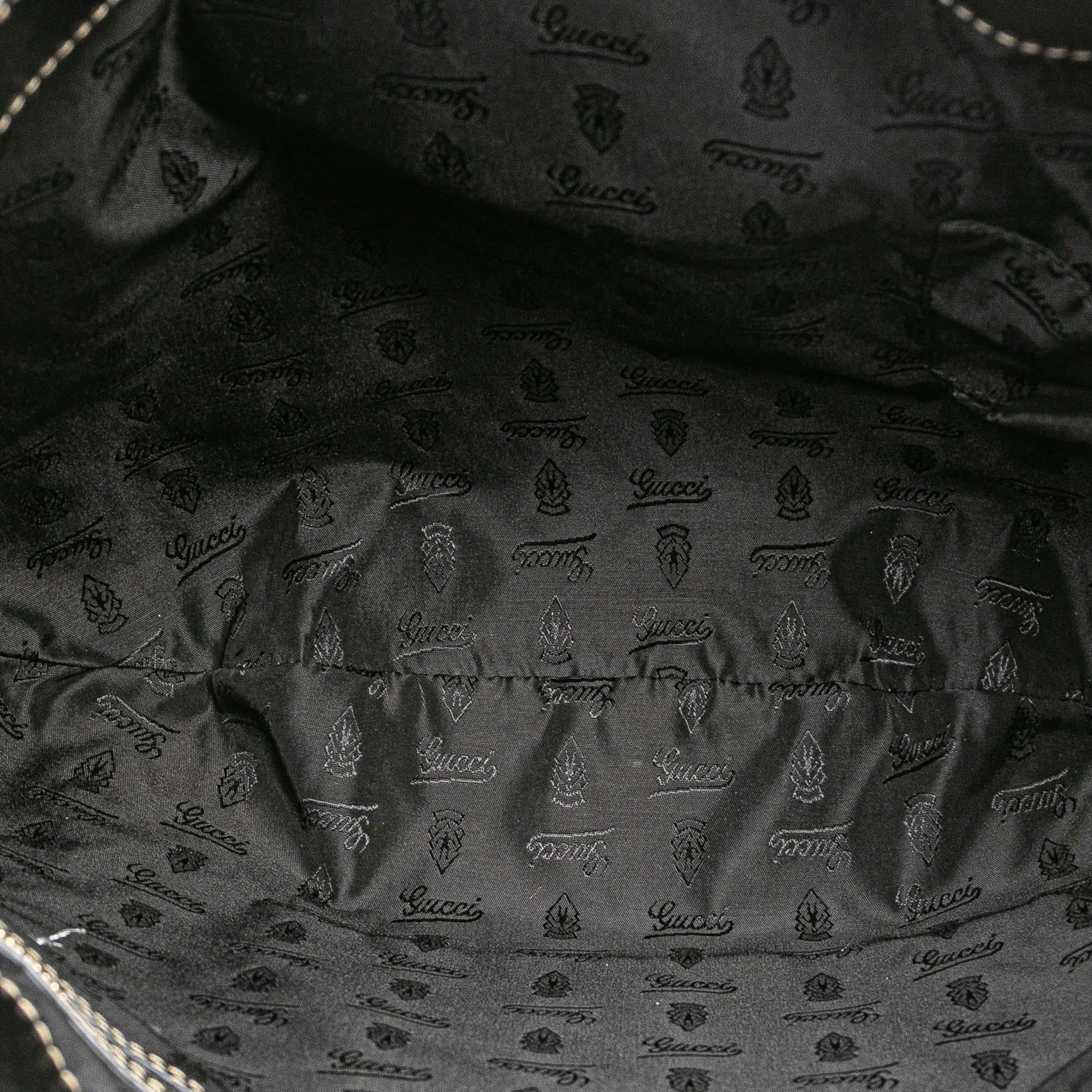 Gucci Medium Patent Web Britt Satchel
