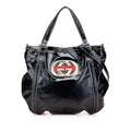 Gucci Medium Patent Web Britt Satchel