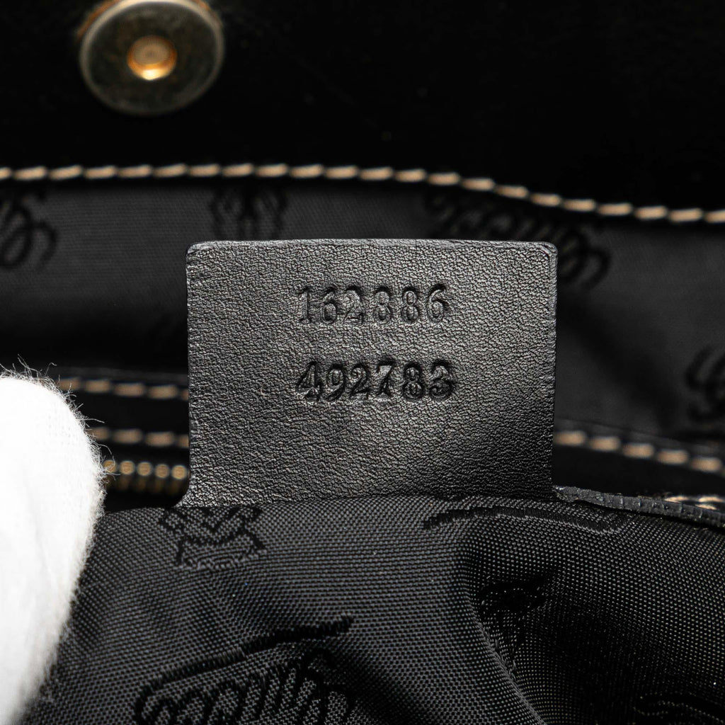 Gucci Medium Patent Web Britt Satchel
