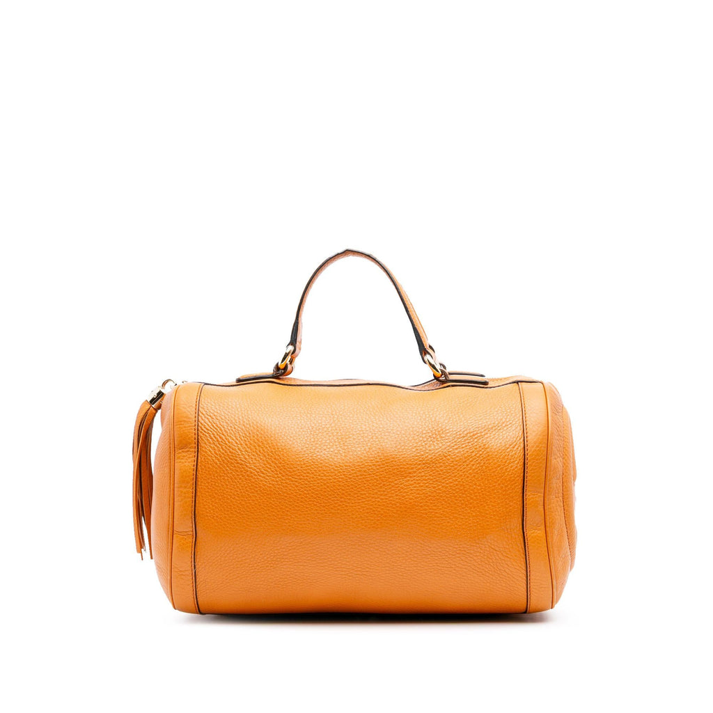 Gucci Medium Pebbled Calfskin Soho Boston Bag