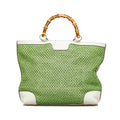Gucci Medium Raffia Bamboo Shopper Tote (SHG-Po0R3i)