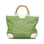 Gucci Medium Raffia Bamboo Shopper Tote (SHG-Po0R3i)
