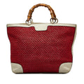 Gucci Medium Raffia Bamboo Shopper Tote (SHG-huzjM4)