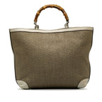 Gucci Medium Raffia Bamboo Shopper Tote (SHG-lv32Tc)