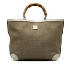 Gucci Medium Raffia Bamboo Shopper Tote (SHG-lv32Tc)