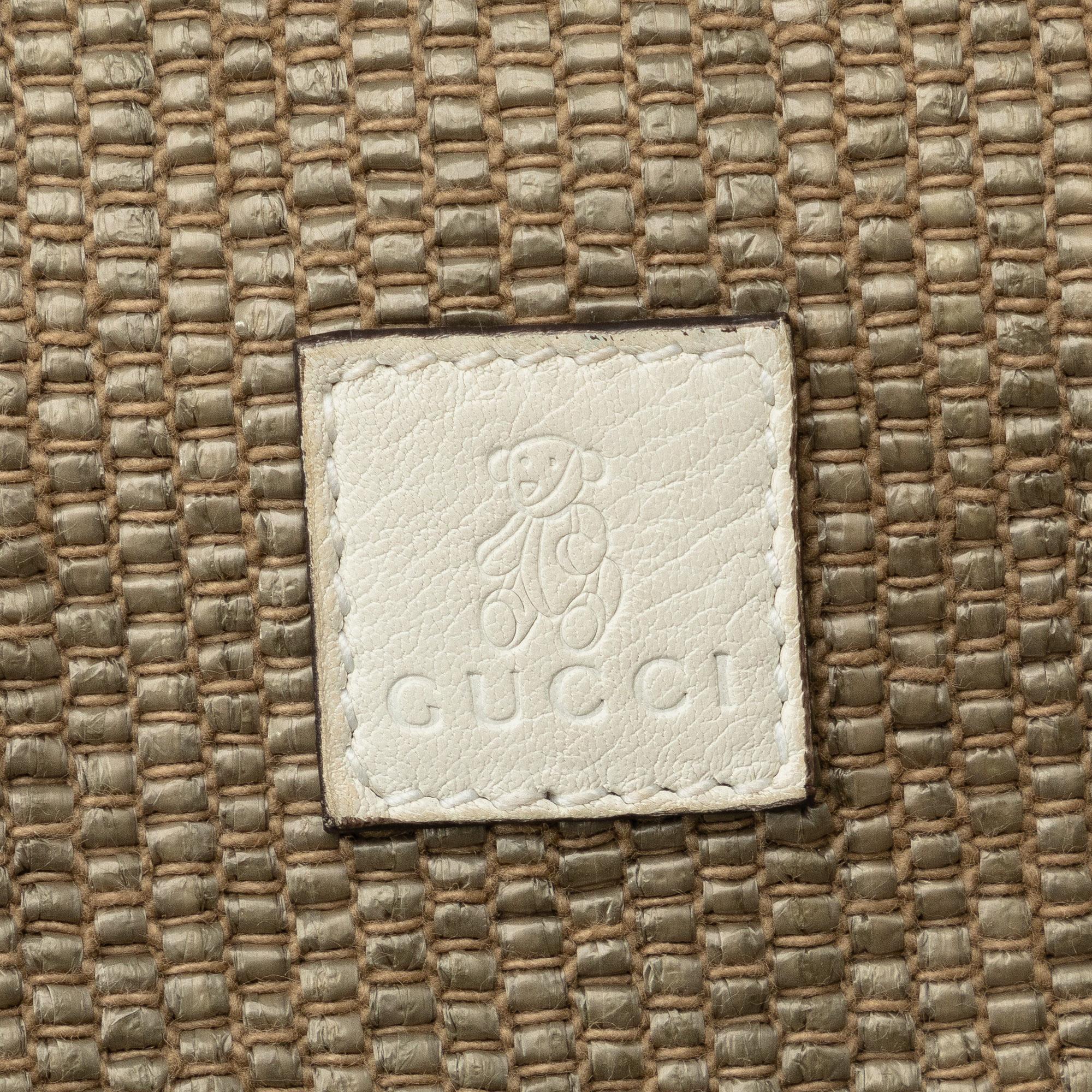 Gucci Medium Raffia Bamboo Shopper Tote (SHG-lv32Tc)