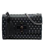 Gucci Medium Studded Leather Miss Bamboo Crossbody