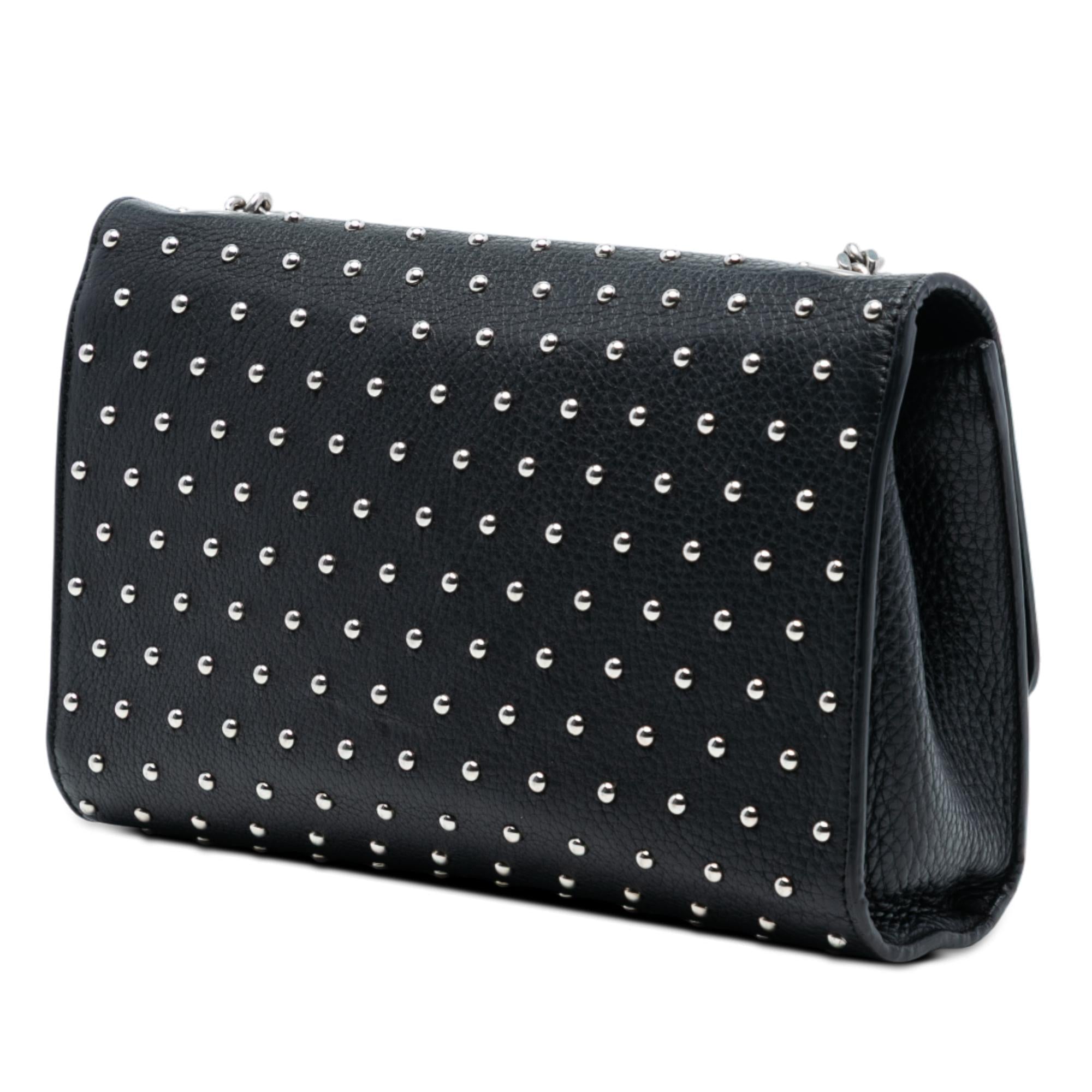 Gucci Medium Studded Leather Miss Bamboo Crossbody