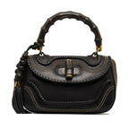 Gucci Medium Studded New Bamboo Tassel Satchel (SHG-LOkrtI)