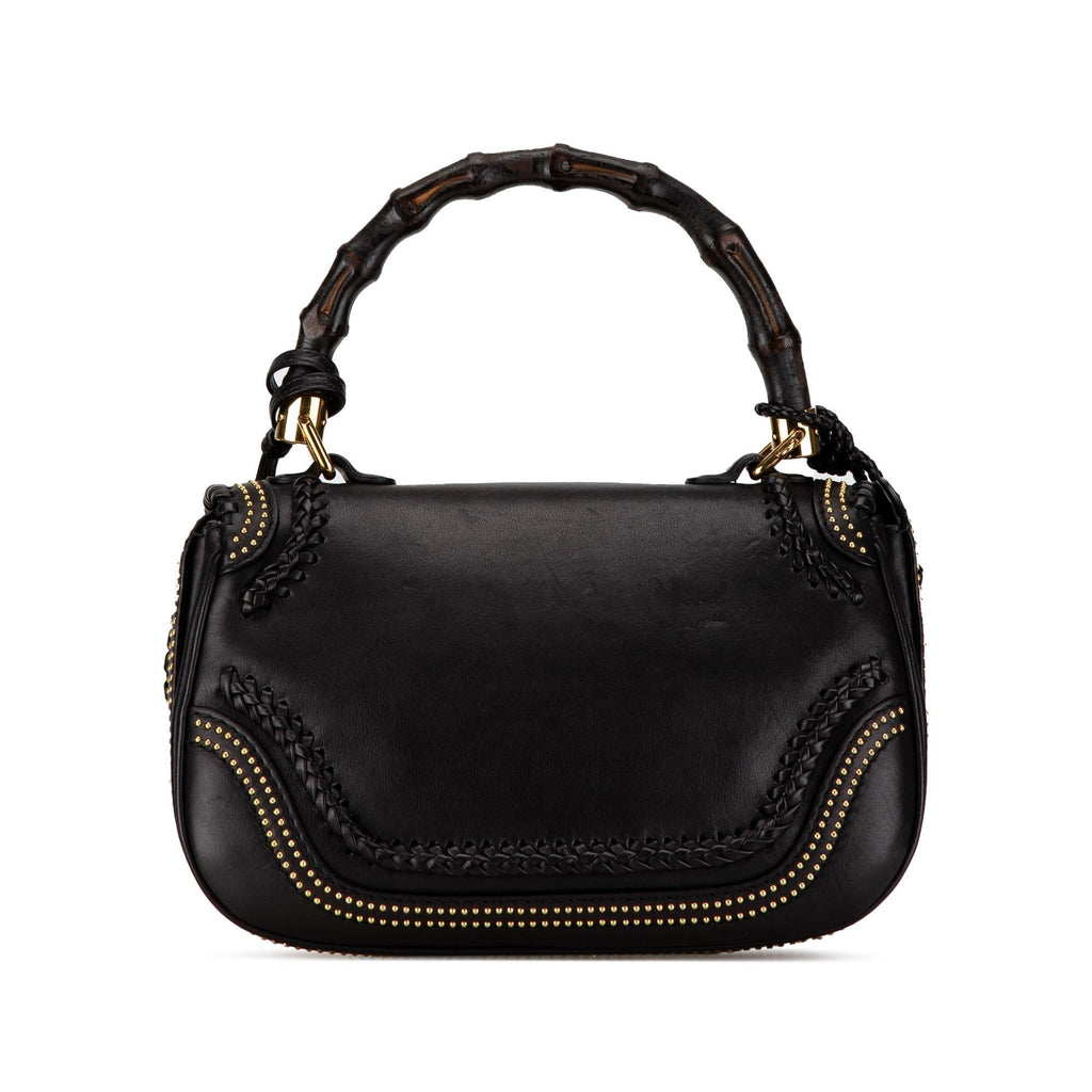 Gucci Medium Studded New Bamboo Tassel Satchel (SHG-QZ6Rq6)