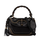 Gucci Medium Studded New Bamboo Tassel Satchel (SHG-QZ6Rq6)