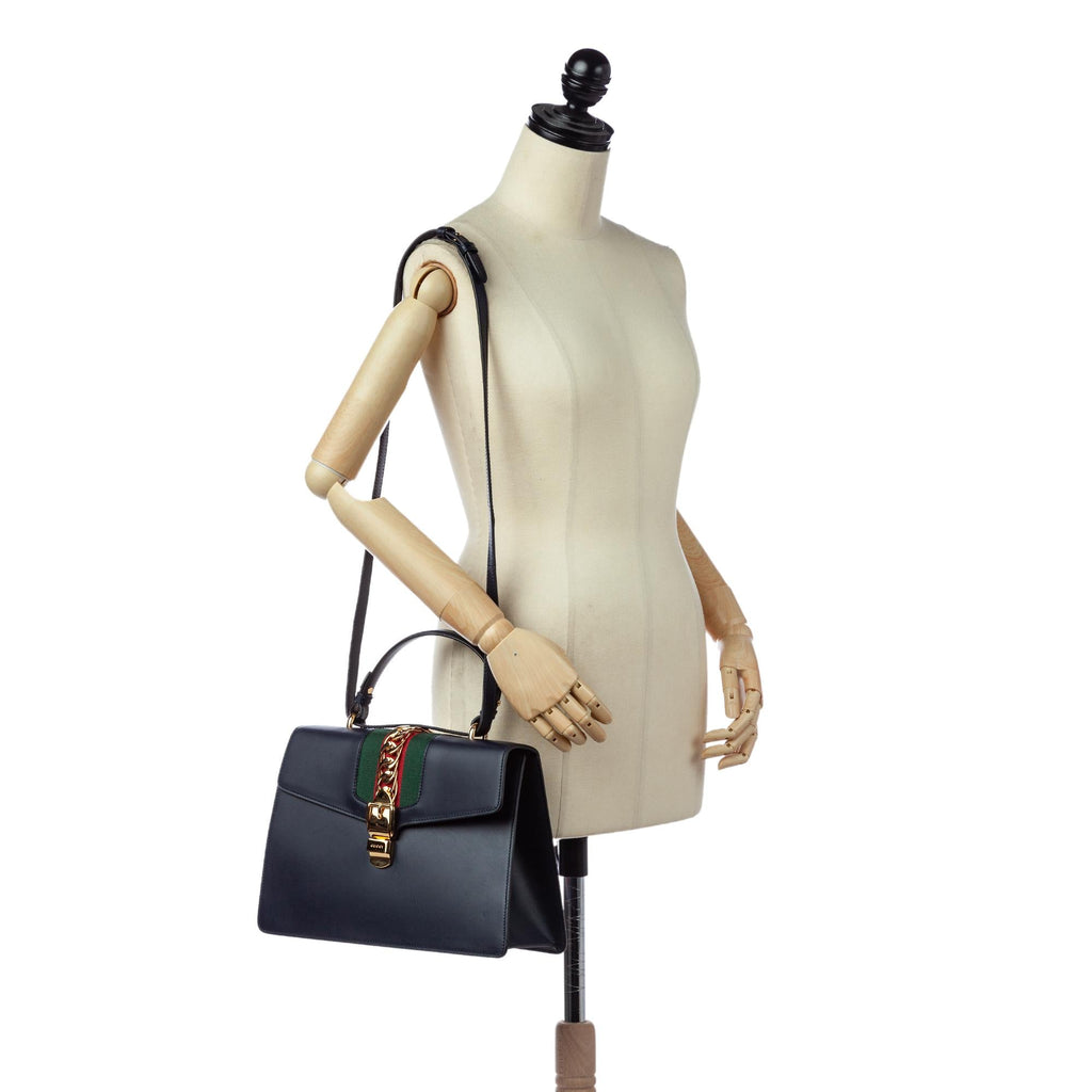 Gucci Medium Sylvie Leather Satchel (SHG-25632)