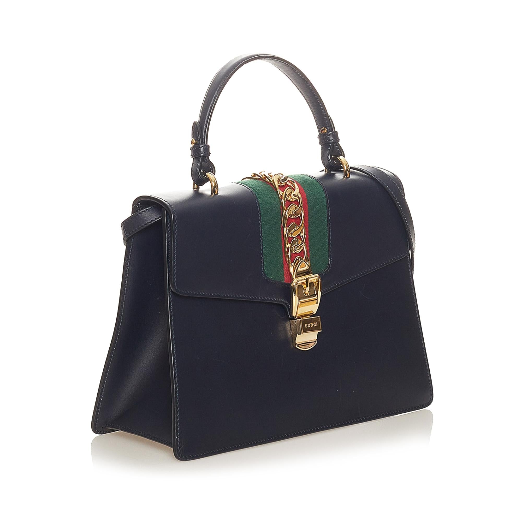 Gucci Medium Sylvie Leather Satchel (SHG-27346)