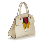 Gucci Medium Web Linea Butterfly Totem Satchel (SHG-31390)