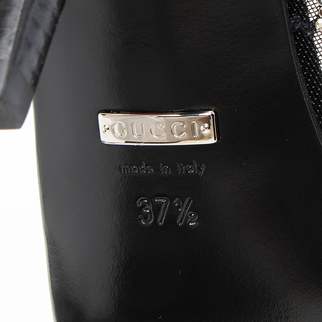 Gucci Mesh Crystal GG Mules - Size 7.5 / 37.5