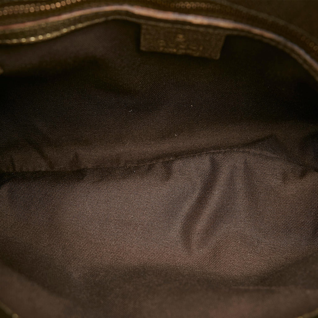 Gucci Metal Bamboo GG Canvas Handbag (SHG-25640)