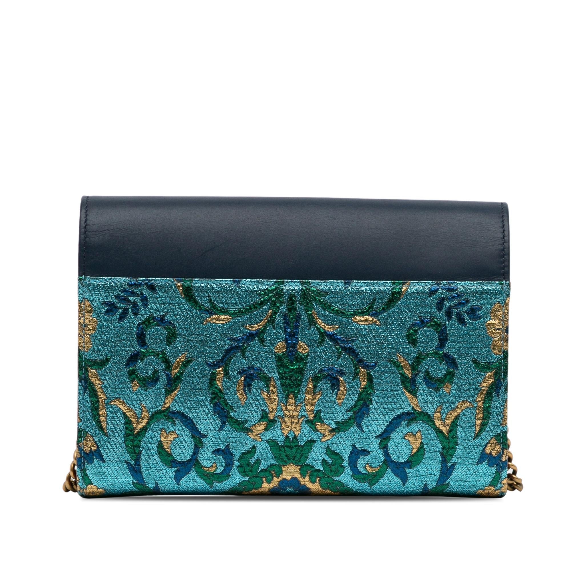 Gucci Metallic Brocade Dionysus Wallet on Chain (SHG-ob4a3q)