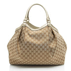 Gucci Metallic GG Canvas Sukey Large Tote