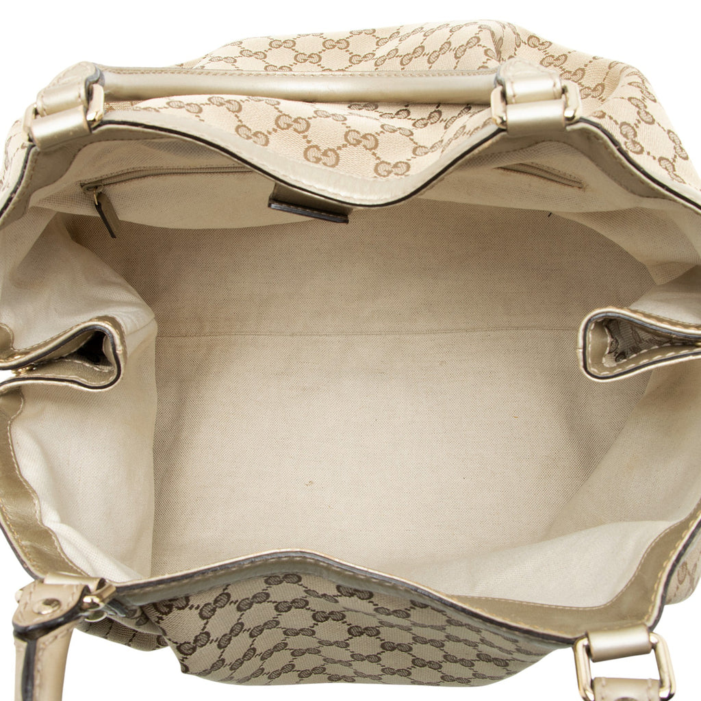 Gucci Metallic GG Canvas Sukey Large Tote