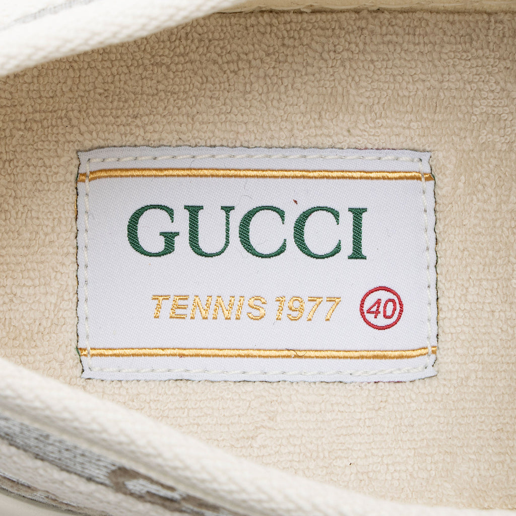 Gucci Metallic GG Canvas Tennis 1977 Platform Sneakers - Size 10 / 40